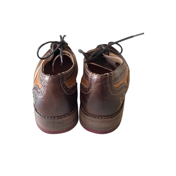 Bed Stu Cobbler Two-Tone Brown and Tan Oxfords - Picture 9 of 11